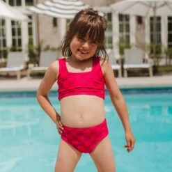 Mini Olivia Two-Piece Set, Magenta Check -Swim Shoreline 369A8584final 299594e5 098a 4693 ac91 2d604898c225