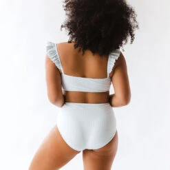 Blue Pinstripe High-Waisted Bottoms -Swim Shoreline 369A8803 c8554c1a ba0e 4079 98af e253ffef6462