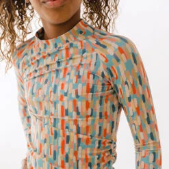 Mini Rash Guard Two-Piece Set, Athens Sunset -Swim Shoreline 369A9593final