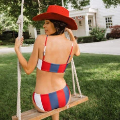 Liberty Stripe Hipster Bottoms -Swim Shoreline 89A7719