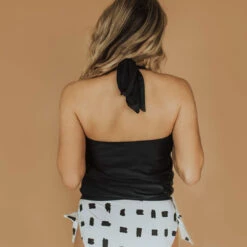 Blousy Tankini, Matte Black -Swim Shoreline BlackTankini Web1