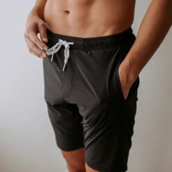 Wind And Sea Shorts, Black -Swim Shoreline BlackTrunks Web2