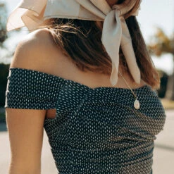 The Midnight Dash Off Shoulder One-Piece Swimsuit -Swim Shoreline DNIGHT DASH OFF THE SHOULDER 5