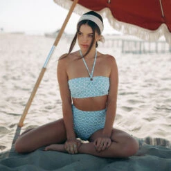 Echo Swim Top, Mod Blue