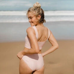 Pink Checkers Hipster Bottoms -Swim Shoreline HIPSTER BOTTOMS PINK GRID WEB 5