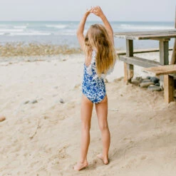 Mini Ruffle One-Piece, Santorini -Swim Shoreline HOME2713