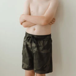 Camo Jr. Swim Trunks -Swim Shoreline I2A8352
