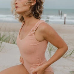 The Monica One-Piece Swimsuit, Blush -Swim Shoreline ONE PIECE ROSEWOOD 23