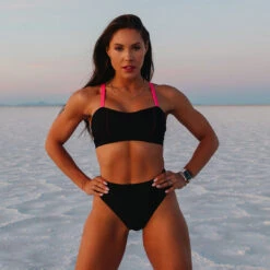 Kelsey High Cut Bottoms, Black -Swim Shoreline Photo May 04 9 09 32 PM