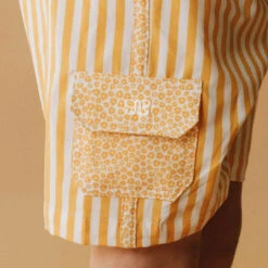 Cabana Jr. Swim Trunks -Swim Shoreline SunnyStripe CabanaJr SwimTrunks Detail