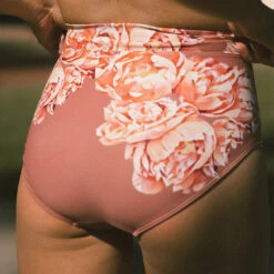 Garden Rose High-Waisted Bottoms -Swim Shoreline WIDE HEM HIGH WAISTED GARDEN ROSE 9
