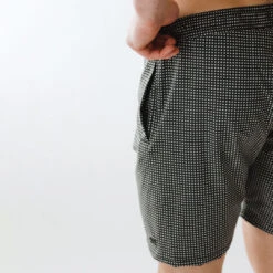 Wind And Sea Shorts, Black Checkers -Swim Shoreline WIND AND SEA BLACK CHECKERS WEB 5