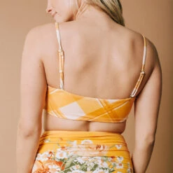 Rise Bralette, Butterscotch Plaid 15 Rise Bralette, Butterscotch Plaid -Swim Shoreline butterscotch plaid rise bralette5