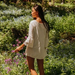 White Tunic Dress -Swim Shoreline coverup iiiiiiiiiiiiiiiiiiii